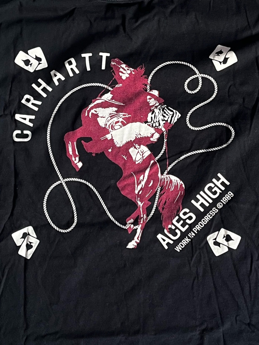 Carhartt WIP work in progress ‘Aces High' SS Big Buck graphic t shirt XL